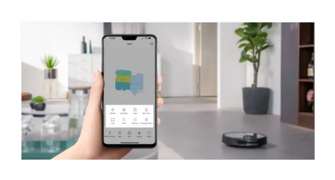 ILIFE Vac app displaying mapped floor plan
