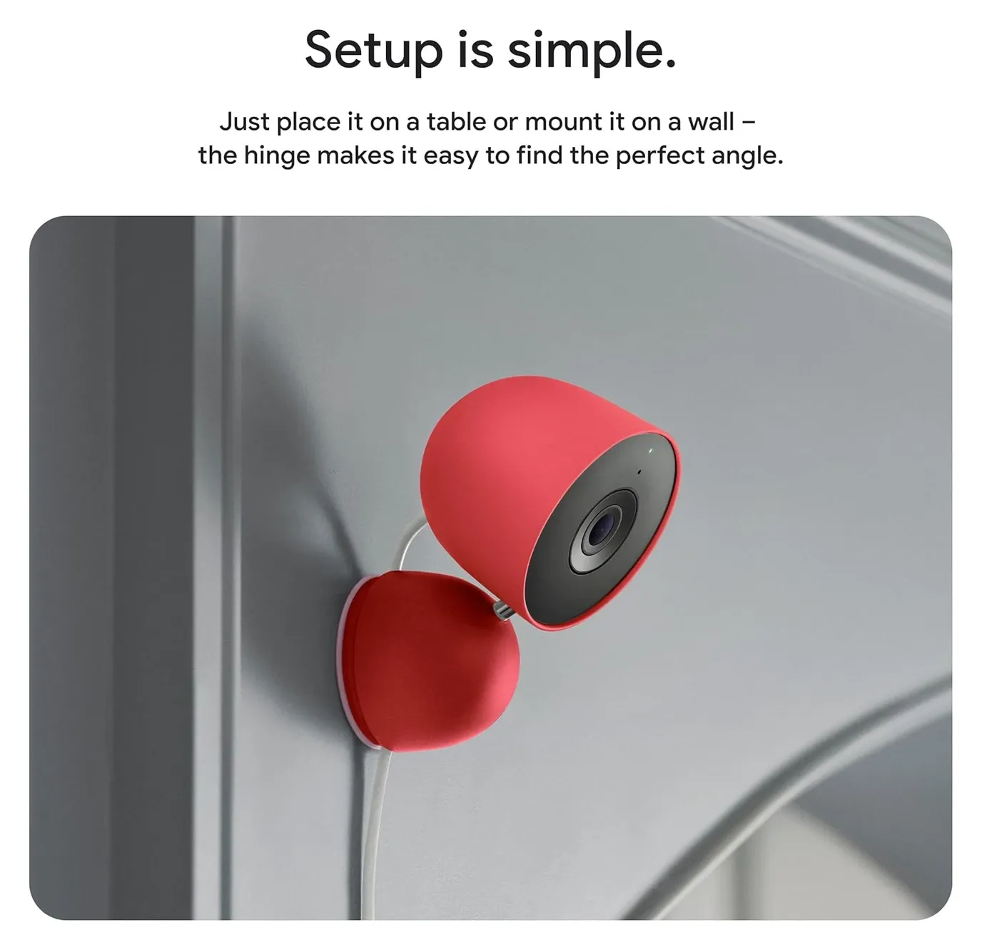 Google Nest Cam Indoor with Gemini AI capabilities for intelligent home monitoring