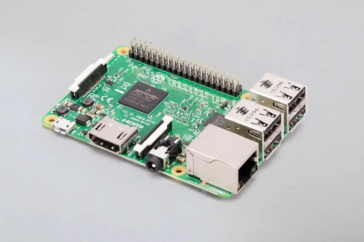 Raspberry Pi 3 Model B board angle view
