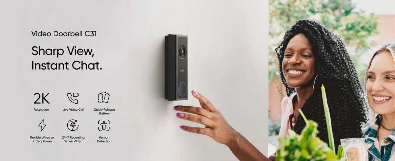 Advanced Vision and Audio - Eufy Security Video  Doorbell C31