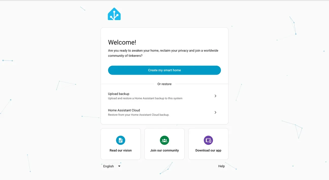Home Assistant preparing screen shown during first-time setup on Raspberry Pi