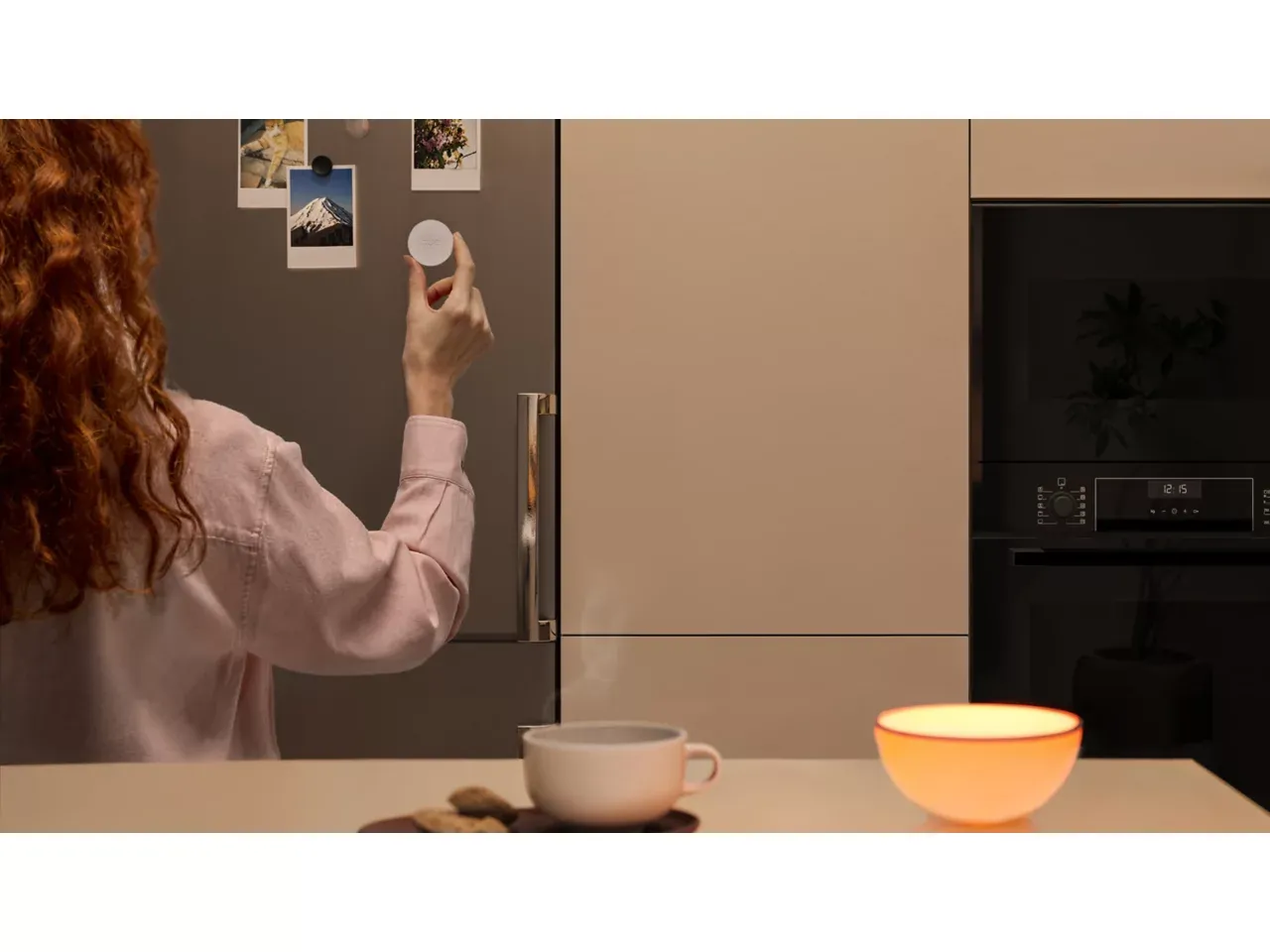 Philips Hue Smart Button on Fridge