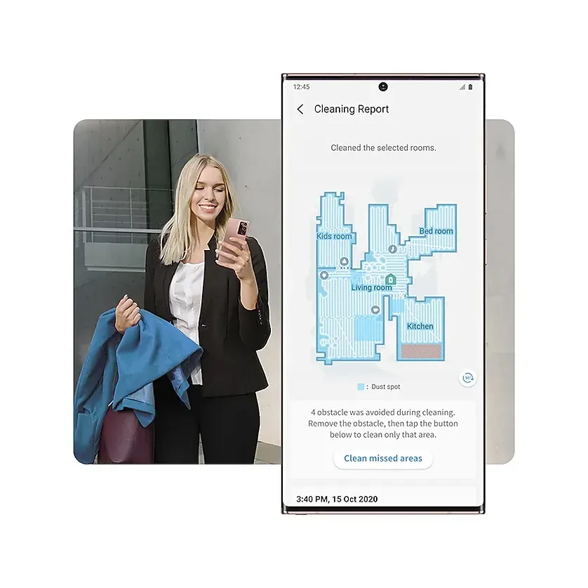 Live cleaning report in app