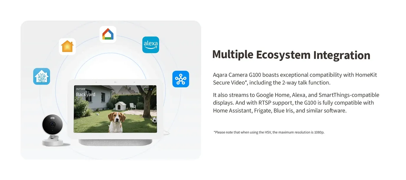 Aqara Camera G100 demonstrating color spotlight and infrared night vision modes