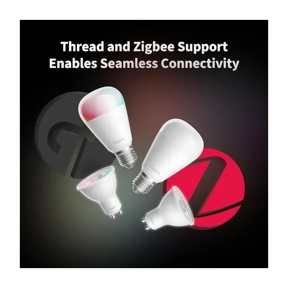 Aqara LED Bulb T2 displaying full spectrum of 16 million colors