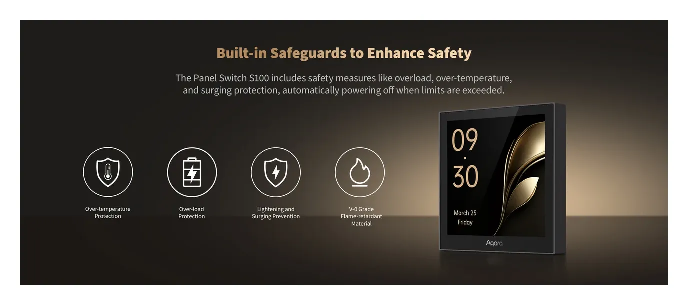 Aqara Touchscreen Switch S100 US installation diagram