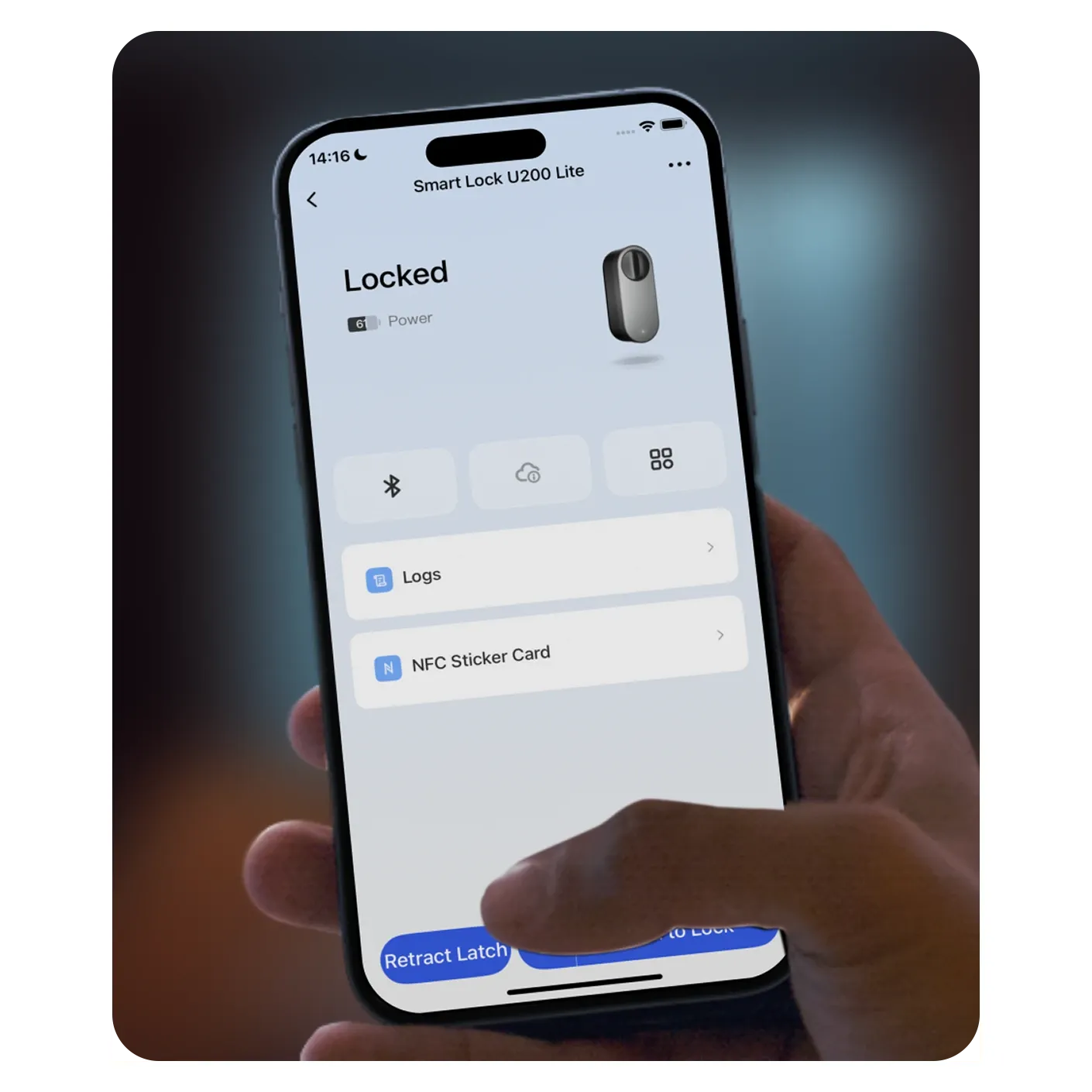 Aqara Smart Lock U200 Lite unlock methods including Bluetooth, remote, voice, and NFC