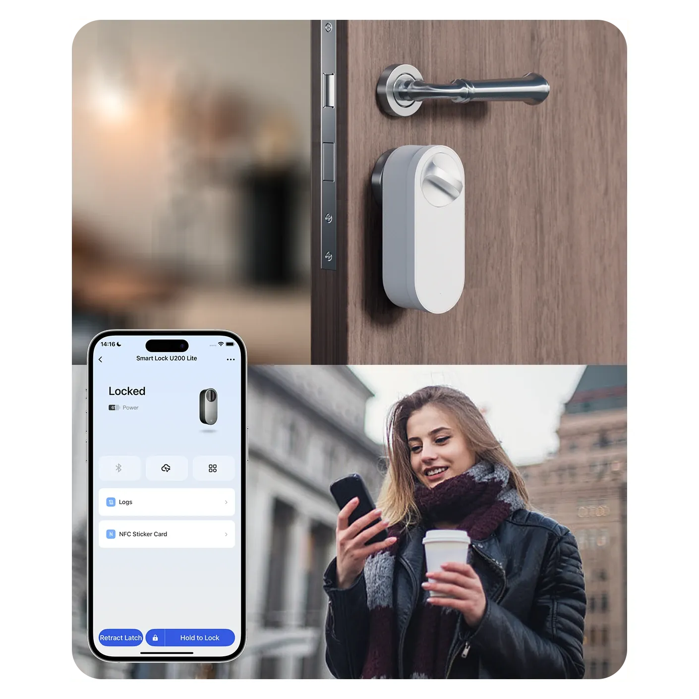 Pull spring feature demonstration showing automatic latch retraction