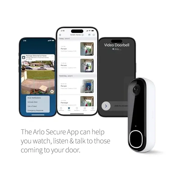 Arlo doorbell easy installation with mounting plates included