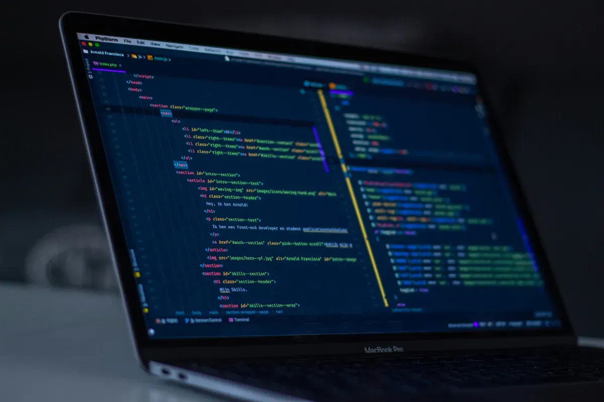 A laptop screen filled with the kind of logic a flow replaces