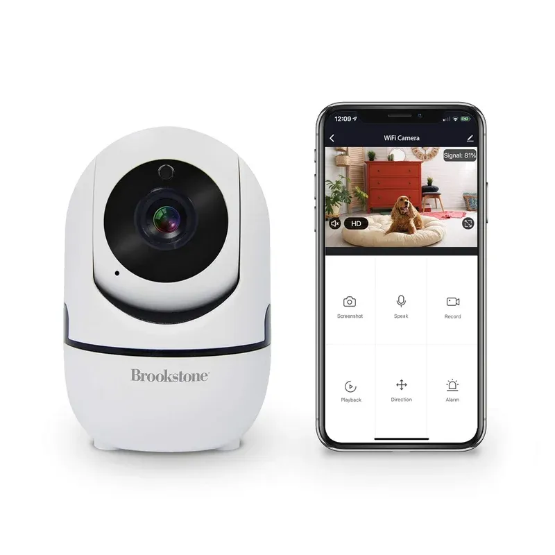 Brookstone Smart Camera pan and tilt model for wider coverage