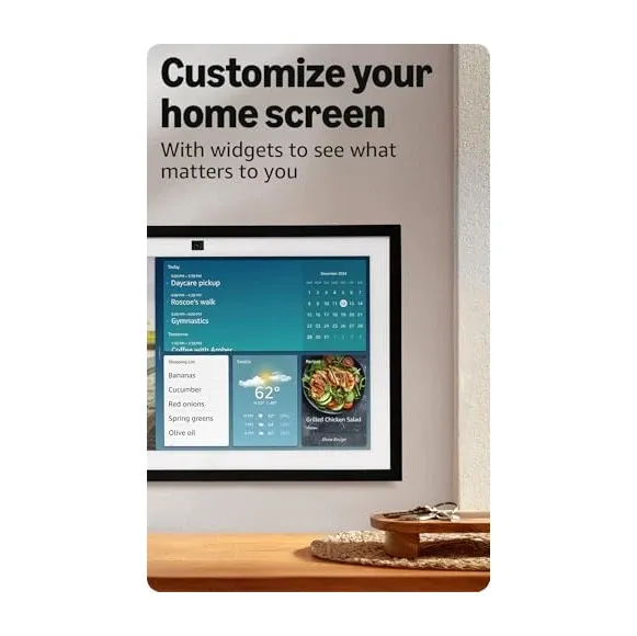 Echo Show 15 back view and mounting
