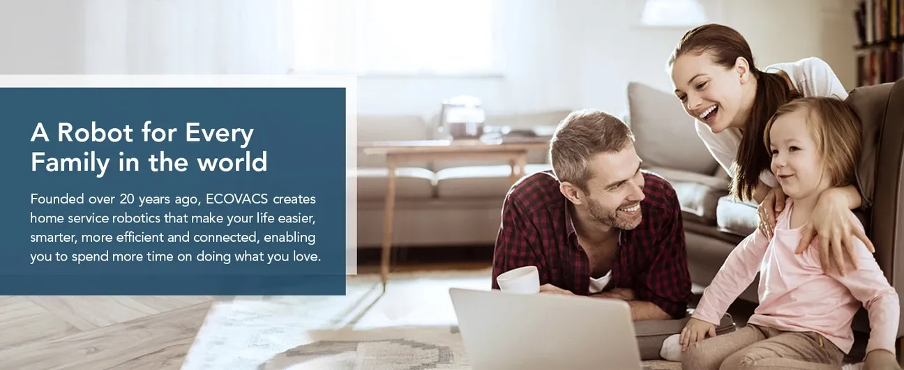 Ecovacs Deebot 601 in use in a family home environment