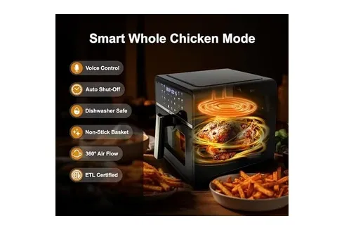 Emerson SmartVoice Air Fryer accessories and components Included accessories and components for complete air frying experience