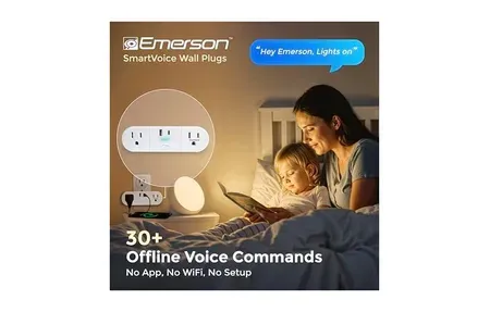 Emerson SmartVoice Plugs (dual) - Offline Voice Smart Home