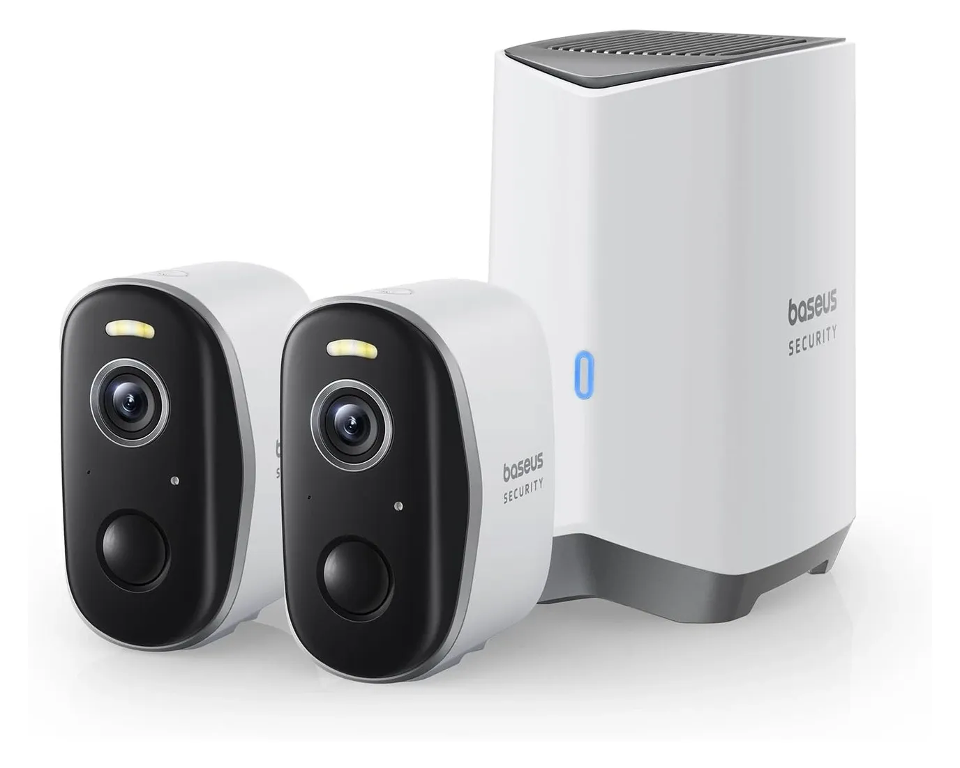 Eufy Cam 2C Pro at an angle showing compact design and mounting bracket