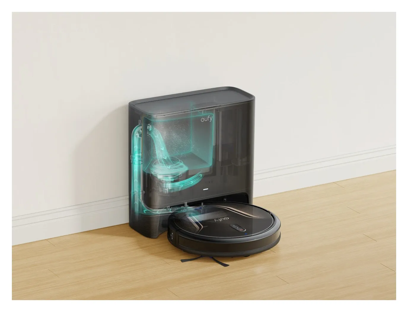 Eufy RoboVac G40 slim 2.85-inch profile cleaning under furniture