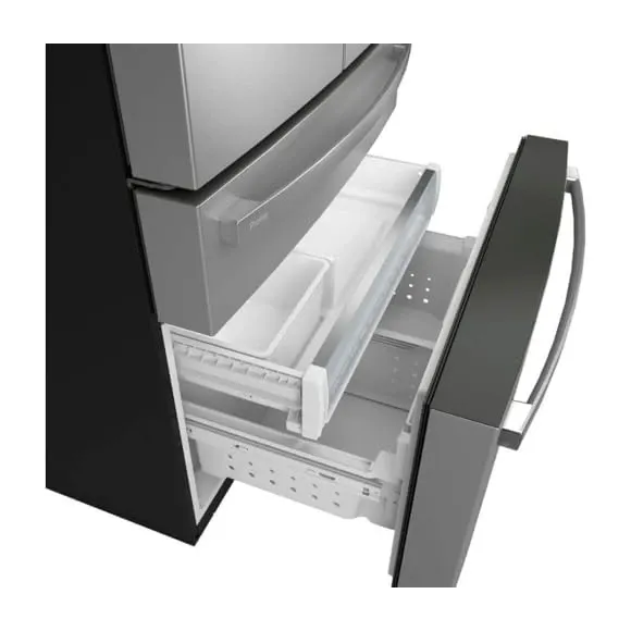 GE Profile refrigerator control panel with digital display