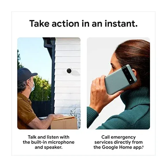 Google Nest Cam Battery - 1080p Smart Home Security Camera