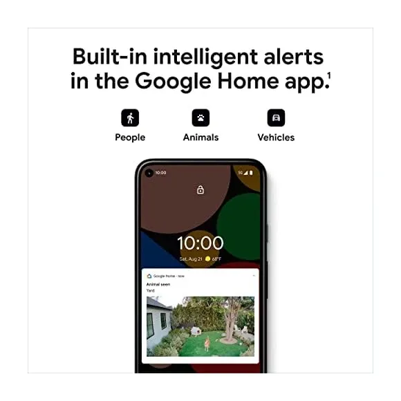 Google Nest Cam Battery side view showing cube design