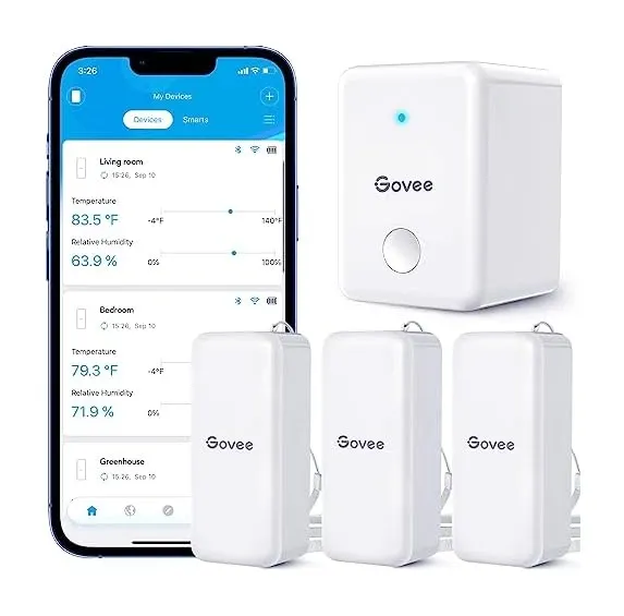 Govee Hygrometer app interface example