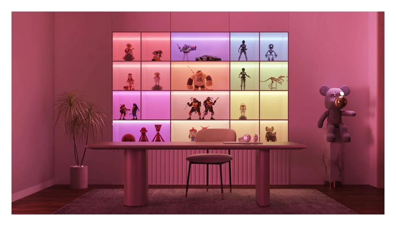 Govee M1 LED strip close-up showing 60 LEDs per meter density for smooth color gradients