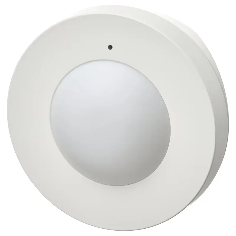 IKEA MYGGSPRAY sensor close-up product shot showing white ABS housing and button