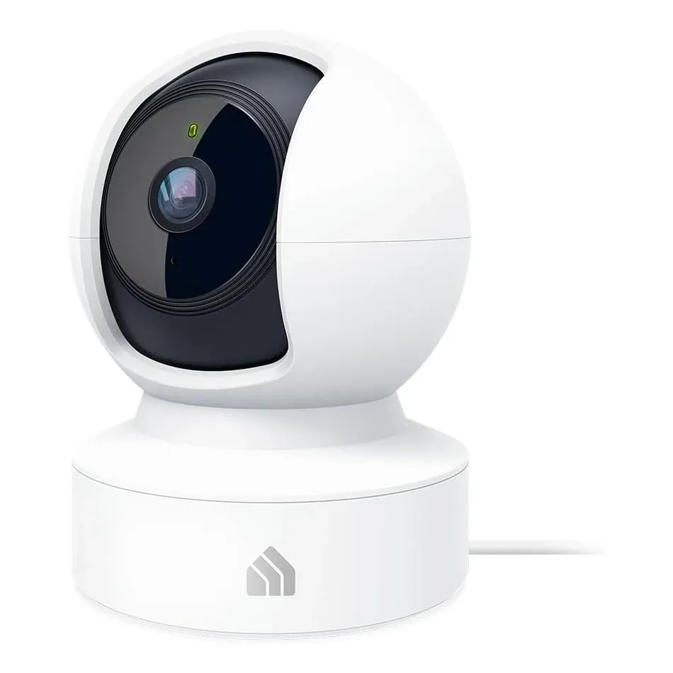 Kasa KC410S 2K pan tilt security camera front view on white background