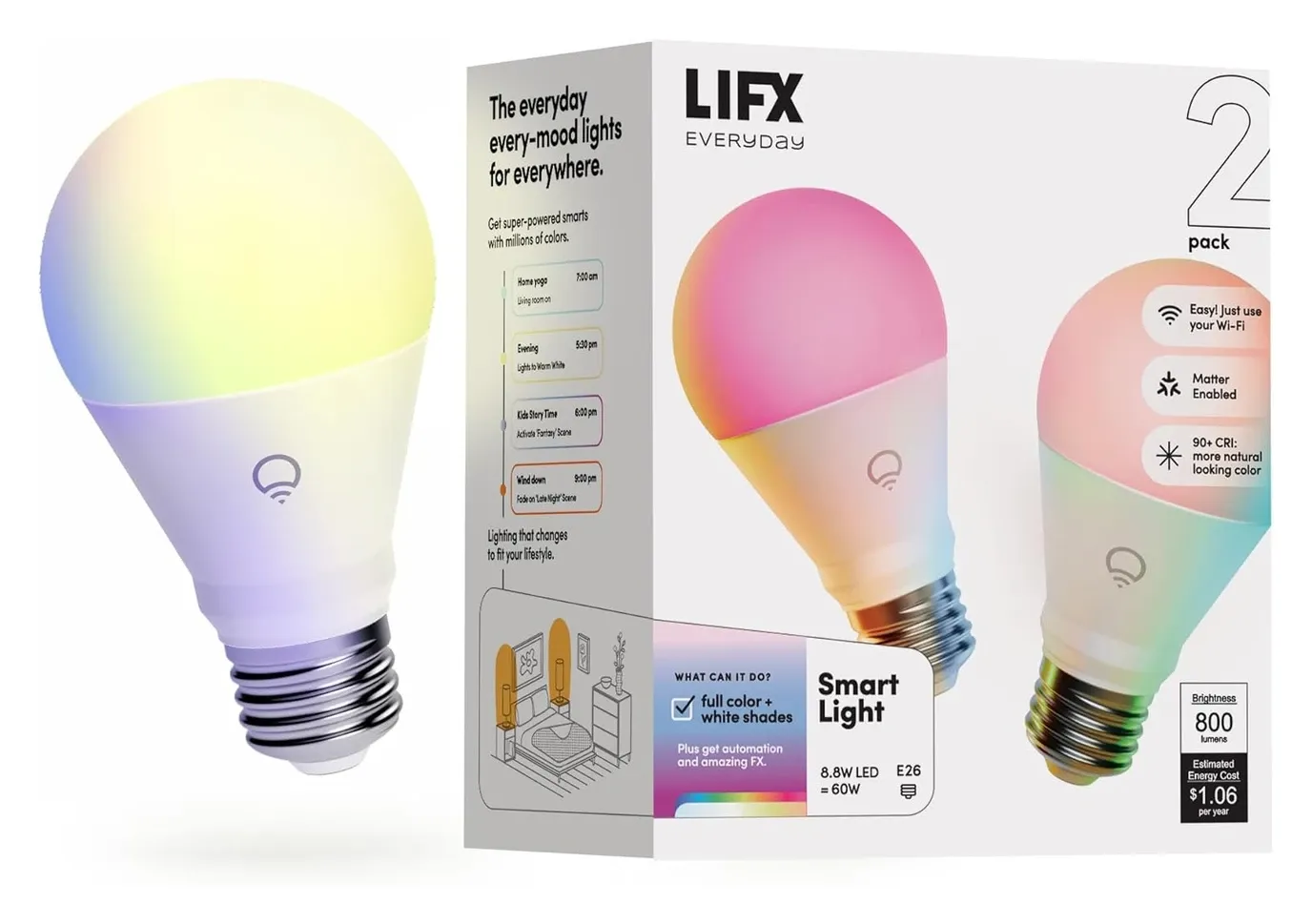 LIFX Candle Color with warm white tones in decorative fixture