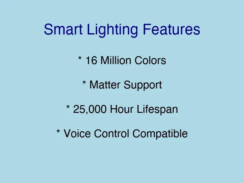 Smart Lighting Features and Capabilities