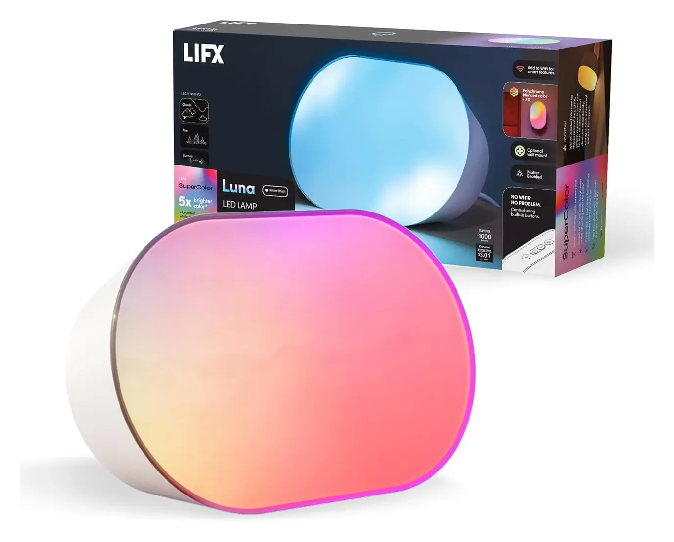 LIFX Luna smart lamp with color zones