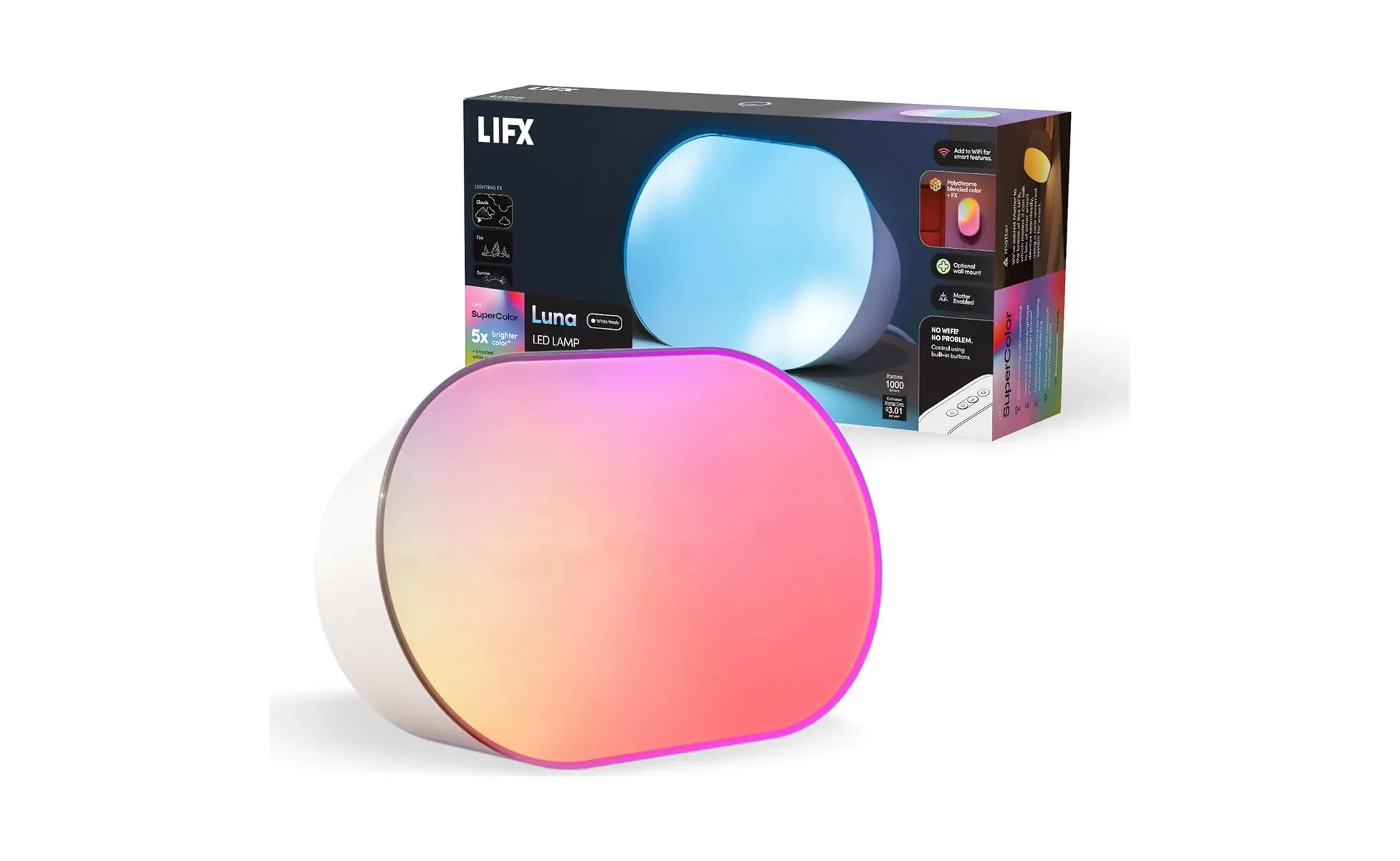 LIFX Luna Smart Lamp Light - Matter-Enabled Home Lighting