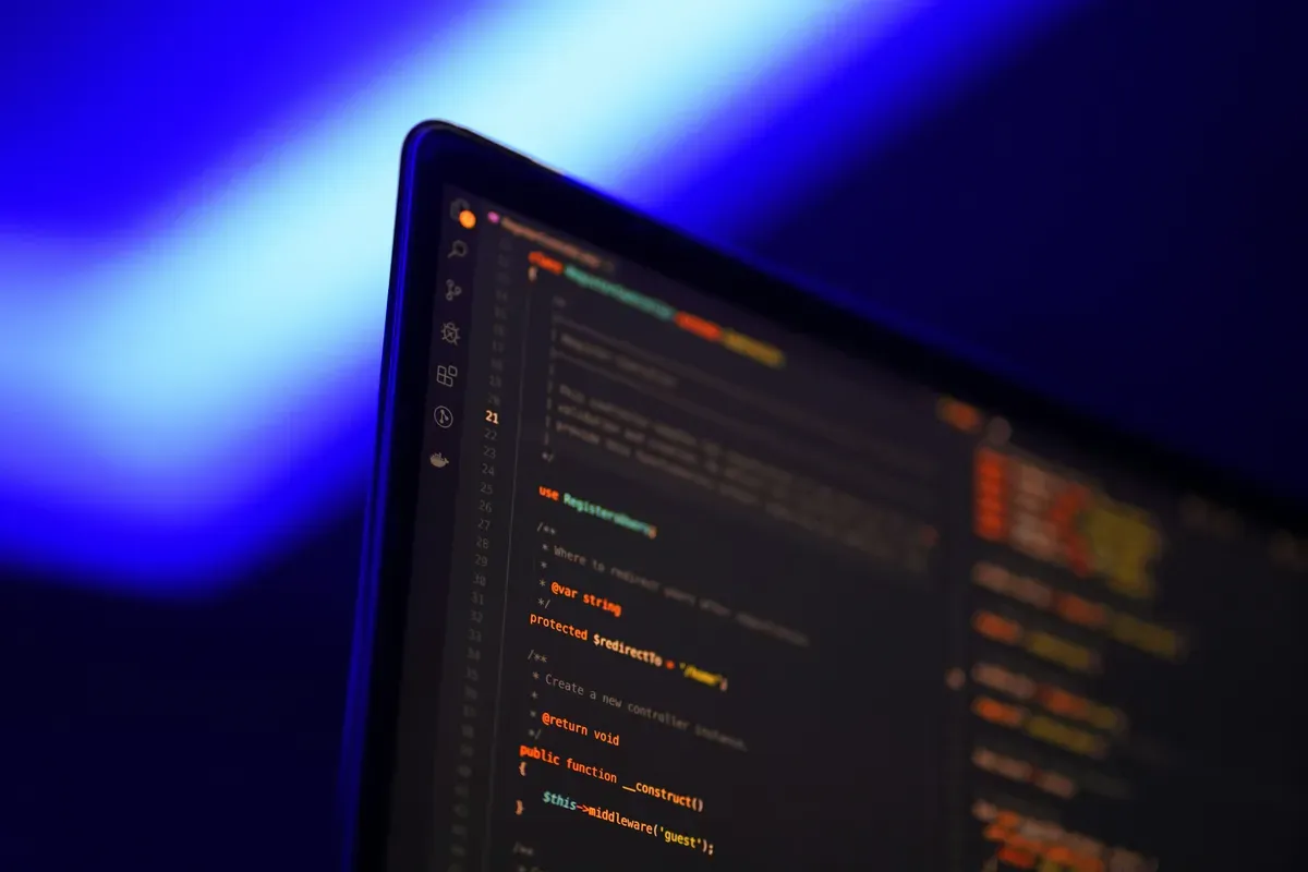 A dark monitor filled with a terminal window