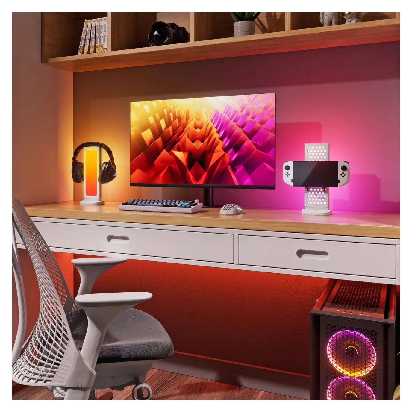Nanoleaf Pegboard Desk Dock RGB Hub - Smart Devices