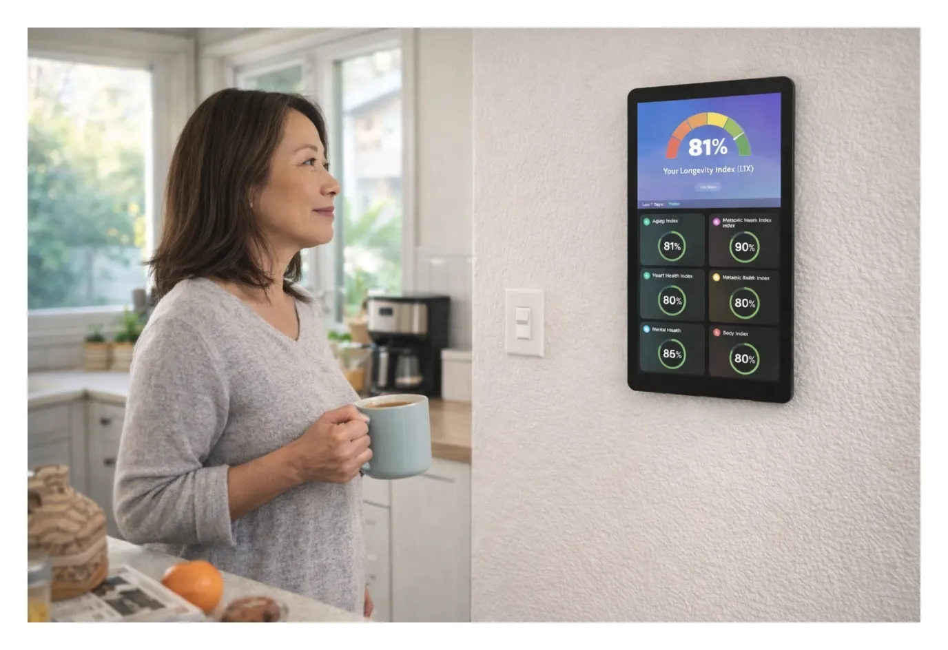 NuraLogix health analytics displayed with comprehensive wellness data and trends