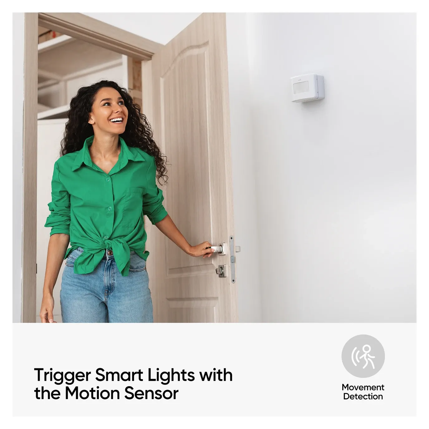 Onvis SMS2 sensor front view showing motion detector and environmental sensors