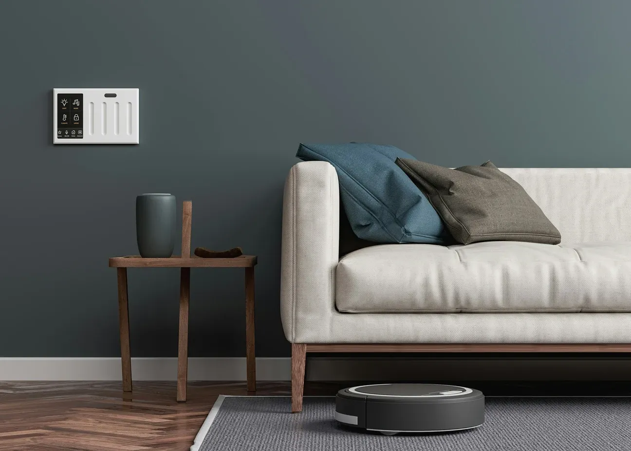 illustration of a modern smart home dashboard