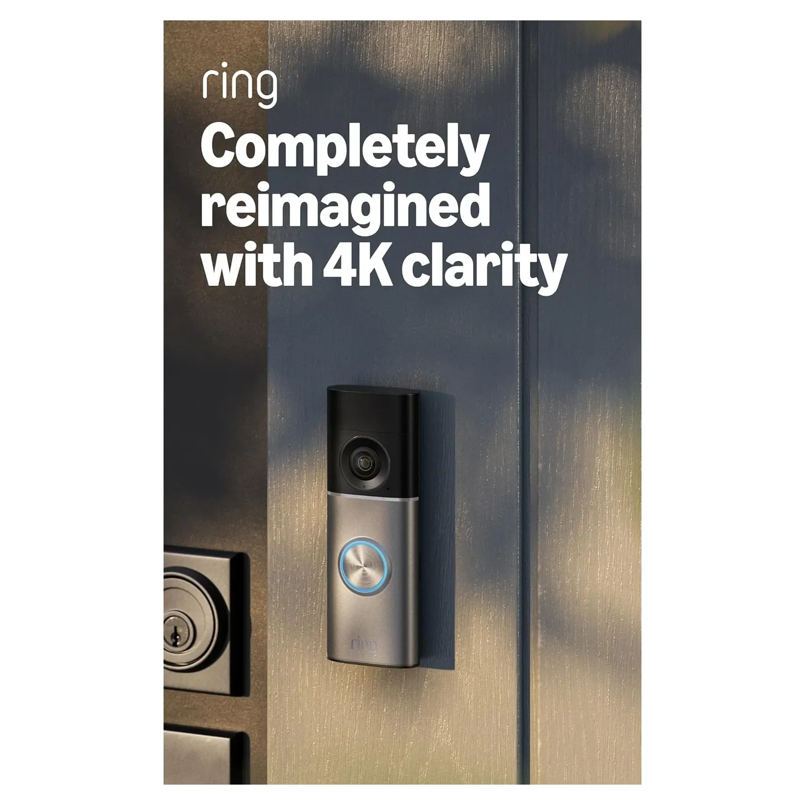 Ring Wired Doorbell Pro PoE installed on door