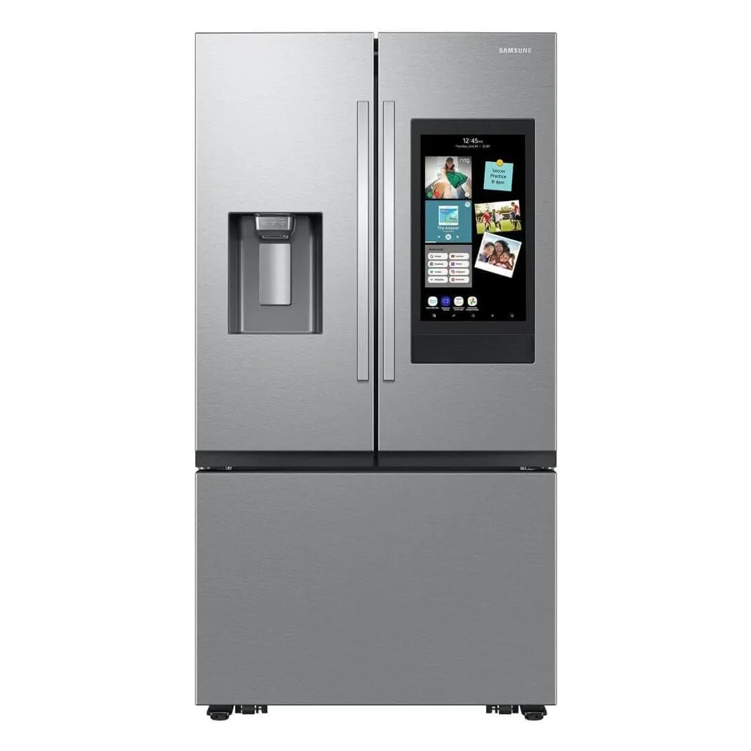 Samsung Bespoke Family Hub refrigerator front view with customizable panels