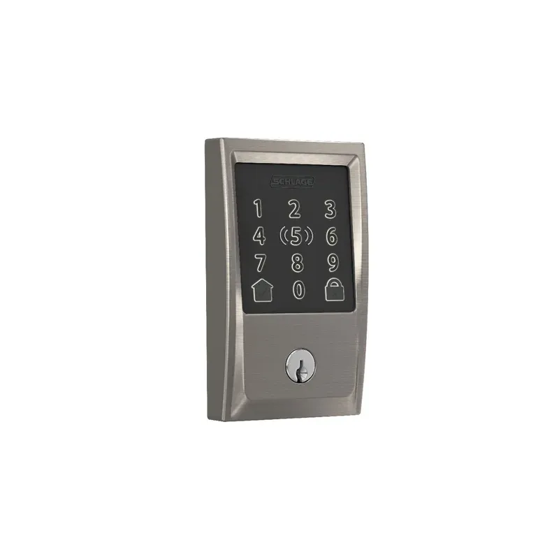 Schlage Encode Plus Century trim exterior shot on white background