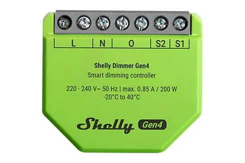 Shelly Dimmer Gen4 - Multi-Protocol Smart Light Controller