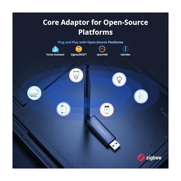 Sonoff Zigbee USB Dongle with antenna clearly visible
