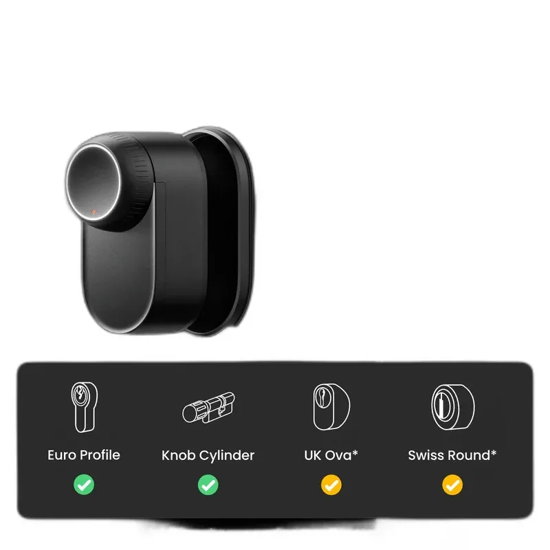 SwitchBot Lock Ultra product shot showing lock body and cylinder compatibility