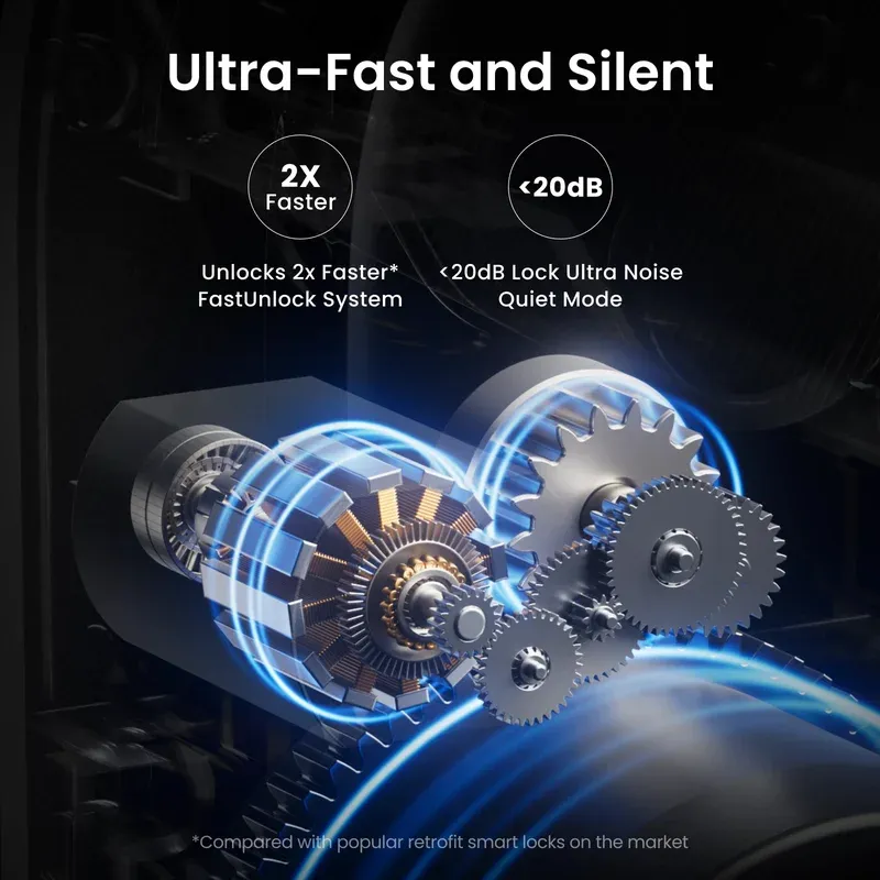 SwitchBot Lock Ultra Vision Pro keypad showing fingerprint reader and PIN buttons