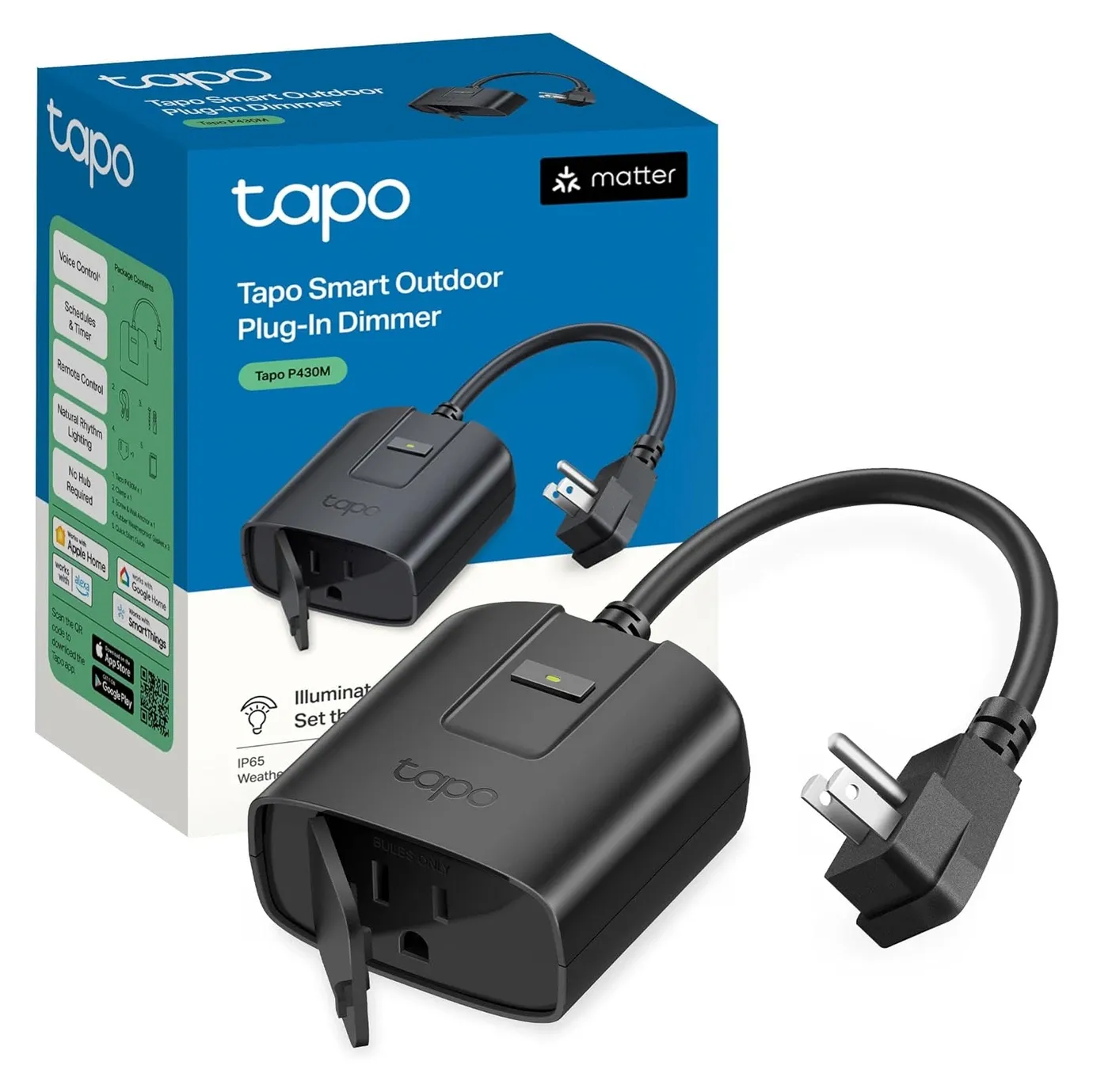 Tapo P400M dual outlet design showing individual socket control capability