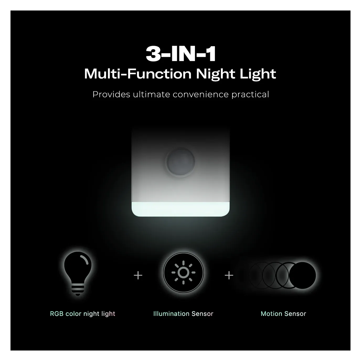 Third Reality Motion Sensor Nightlight back panel showing battery compartment and control dials