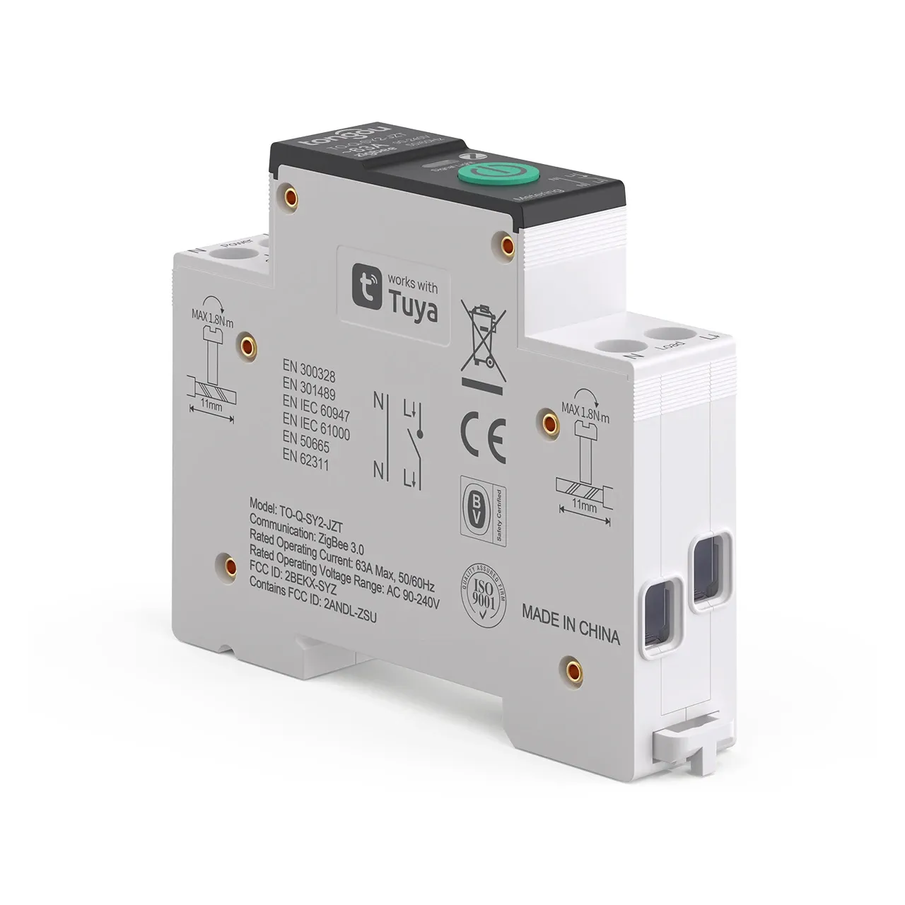 TONGOU Smart Circuit Breaker Installation on DIN Rail in Electrical Panel