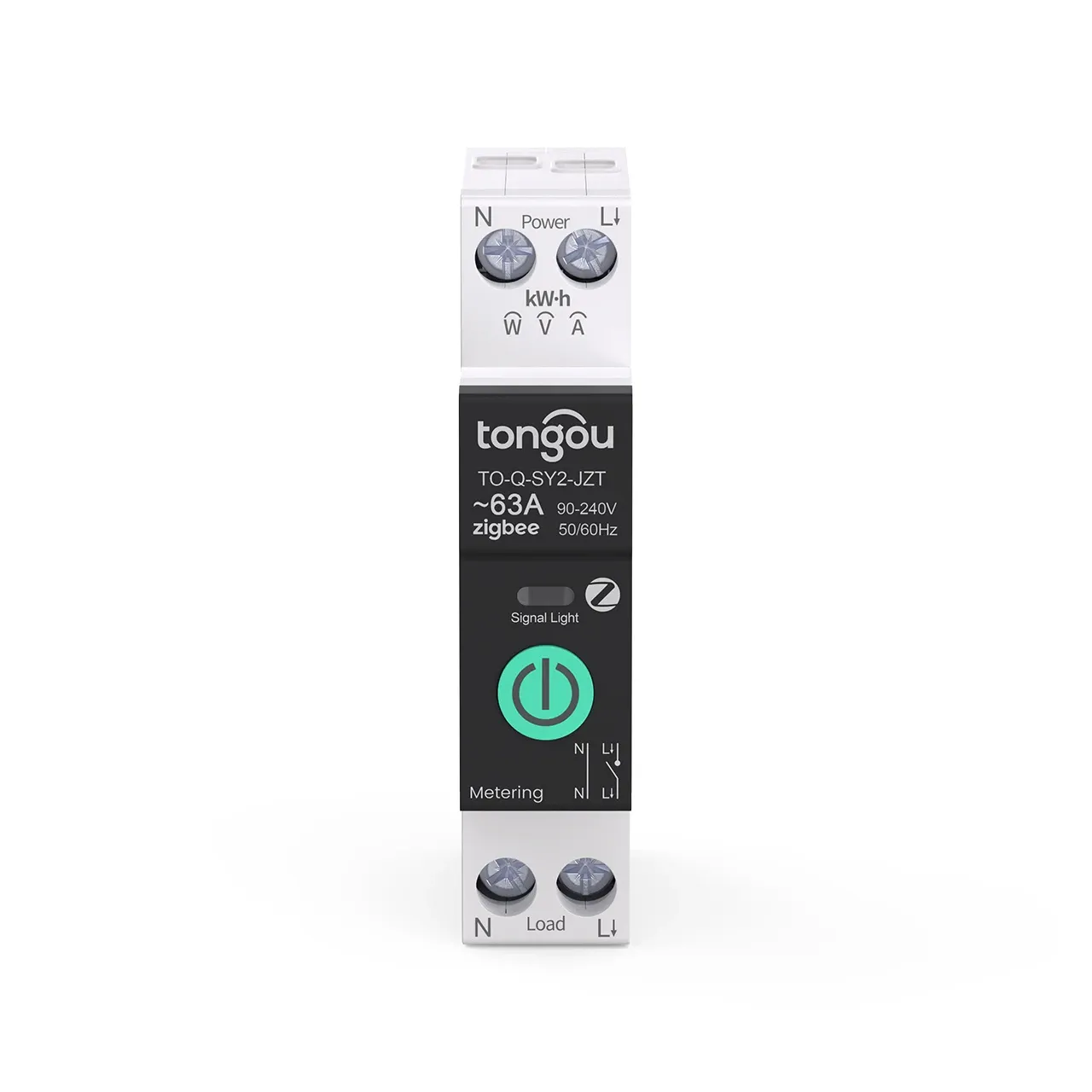 TONGOU Smart Circuit Breaker Dimension Details and Panel Installation View