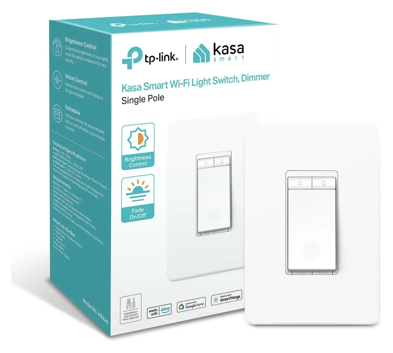 TP-Link Smart Dimmer Switch featured white background showing elegant design