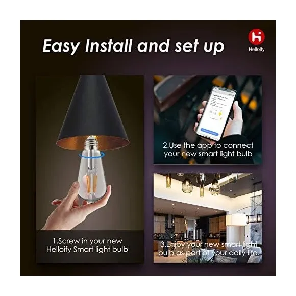 Tuya filament bulb installation in socket